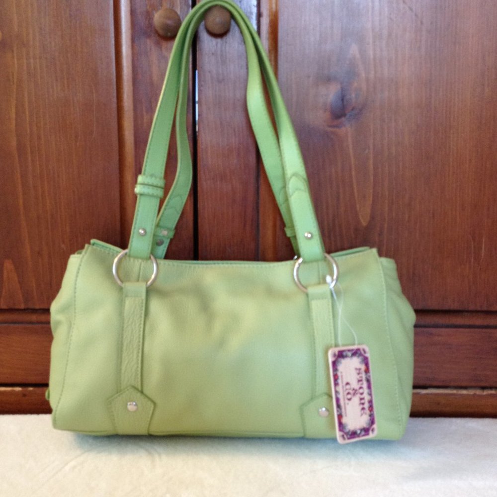 Stone & Co. Chartreuse Green Satchel
